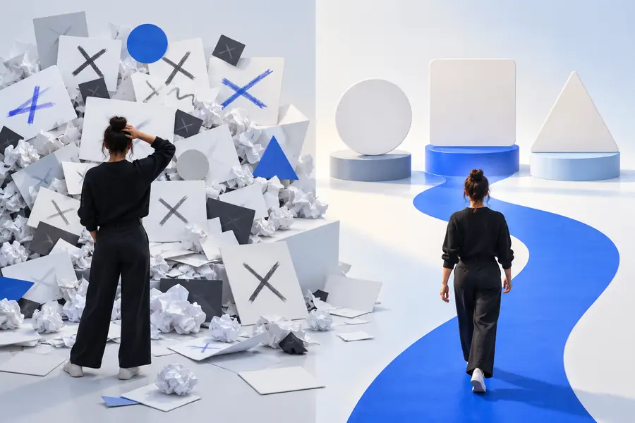 Bildmaterial für eine Vergleichsseite zur Auswahl eines alternativen Workflows für Titel